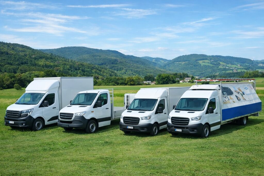 Véhicules utilitaires haut de gamme avec une charge utile accrue par Baldinger Fahrzeugbau
