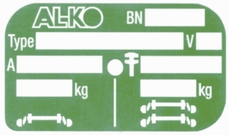 ALKO-Achs-Typenschild