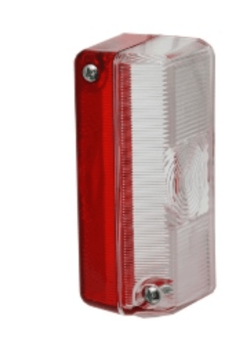 Glas zu Umrissleuchte rot/weiss
