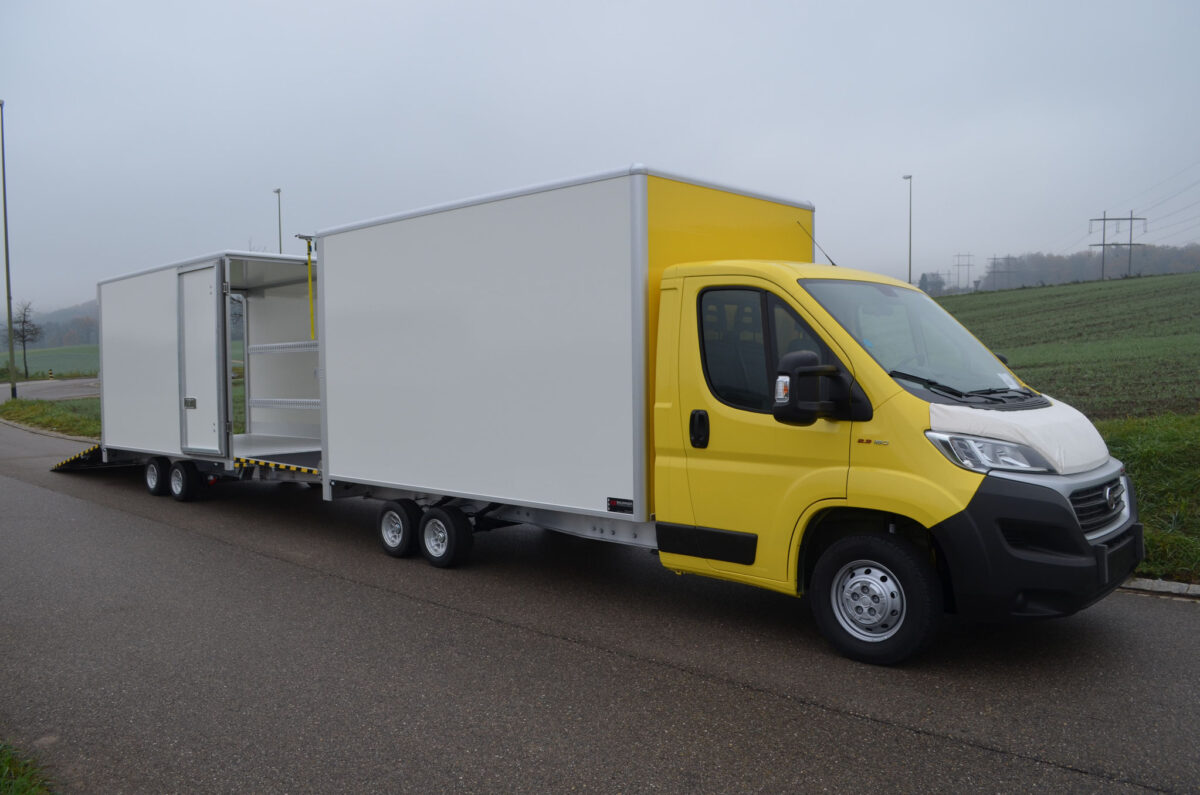 Eventmanagement : véhicules de transport événementiel, camions