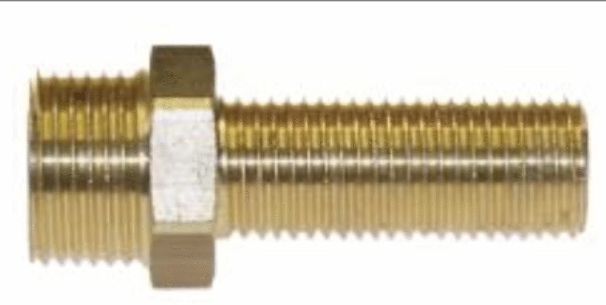 Messing Doppelstutzen M22/M16 50 x 26 x 26 mm