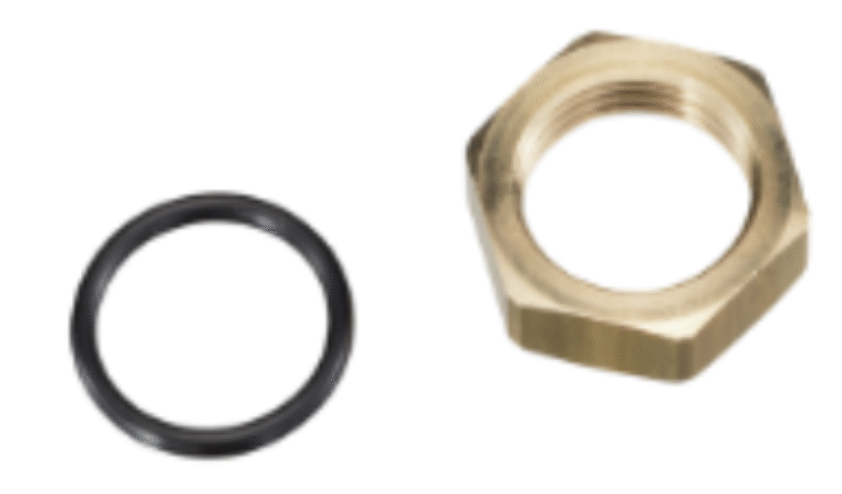 Messing Kontermutter M22 mit O-Ring 30 x 28 x 7 mm