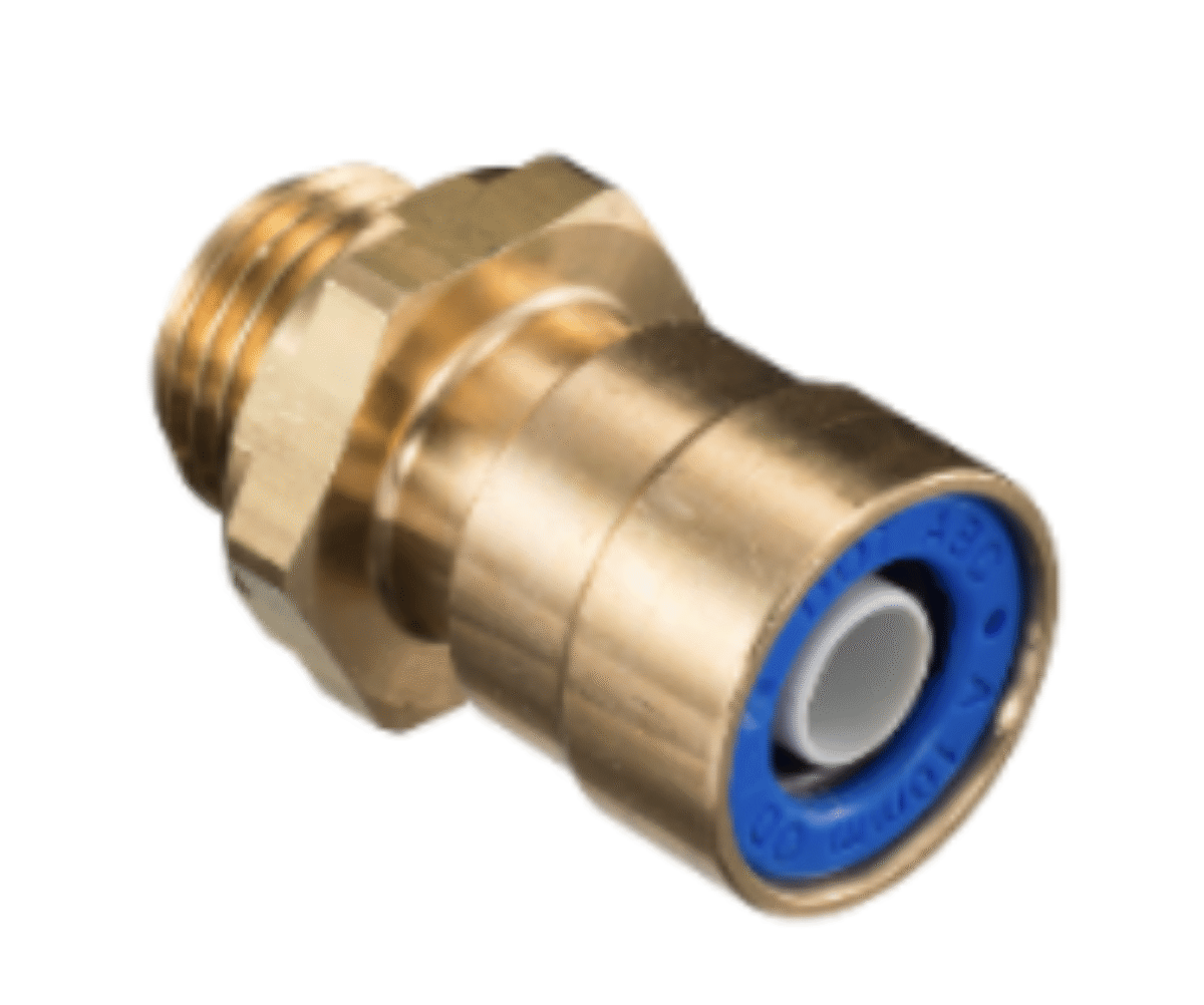 Messing Steckverbinder M 16 x 1.5 auf 10 35 x 22 x 22 mm