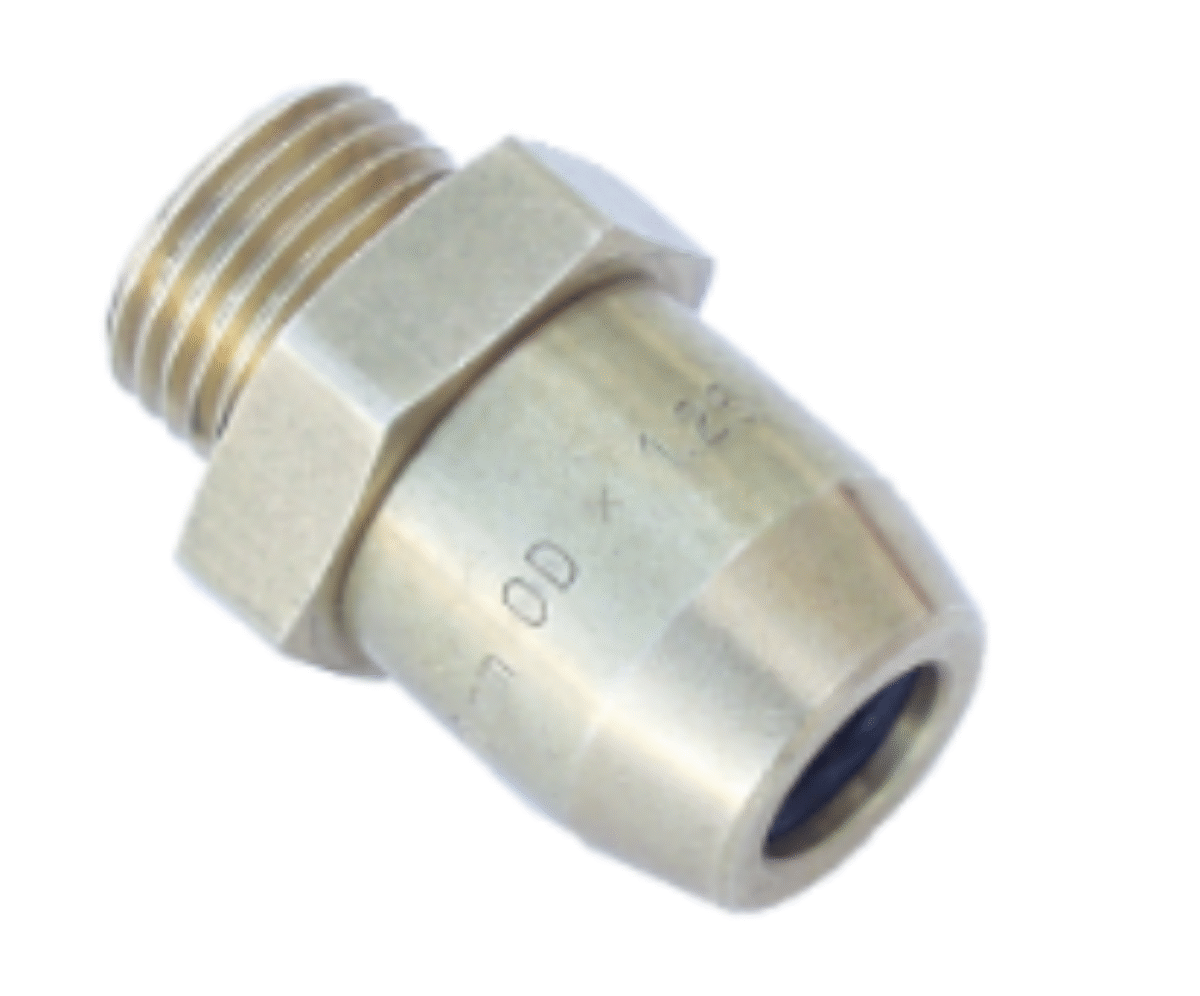 Messing Steckverbinder M 22 x 1.5 auf 12 28 x 29 x 38 mm