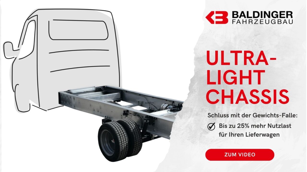 Das Baldinger Ultra Light Chassis bis zu 25 % mehr Nutzlast!